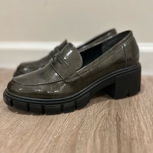 Dark Grey Platform Loafers